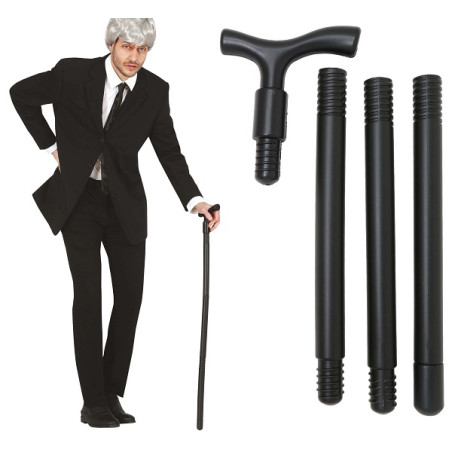 Bastone Vecchio Nero 90 cm (smontabile)