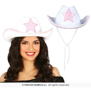 Cappello Cow-Boy Bianco con stella