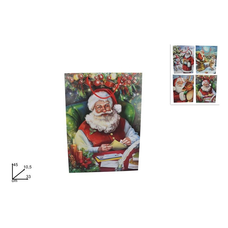 Busta Regalo Babbo Natale 33x45x10,5 cm