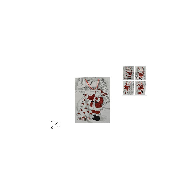 Busta Regalo Babbo Natale 33x45x10,5 cm