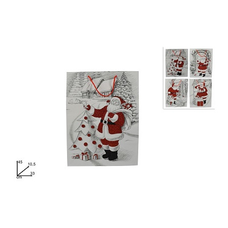 Busta Regalo Babbo Natale 33x45x10,5 cm