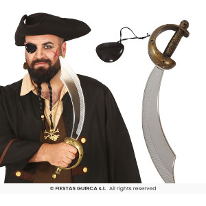 Spada Pirata con benda 47 cm