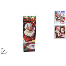 Busta Regalo Bottiglia Babbo Natale 12x36x9 cm