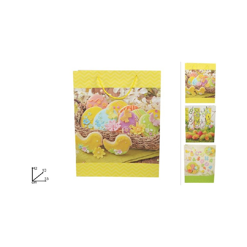 Busta Regalo Pasquale 42x33x10 cm - 3 mod ass