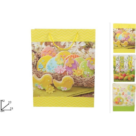 Busta Regalo Pasquale 42x33x10 cm - 3 mod ass