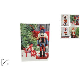 Busta Regalo Soldato Schiaccianoci 45x33x10 cm - 4 mod ass