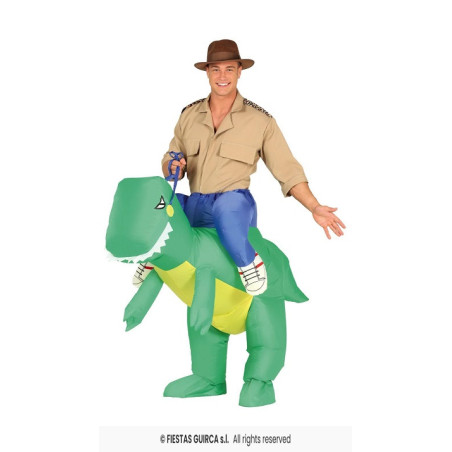 Costume ESPLORATORE su DINOSAURO - gonfiabile Tg L 52/54