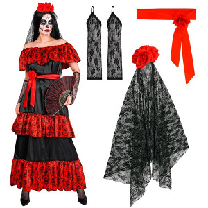 Costume SPAGNOLA DIA DE LOS MUERTOS - Tg L 46/48