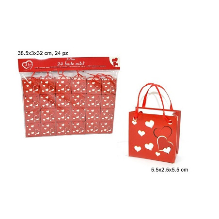 Bustine mini con cuori (cf. 24 pz)