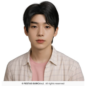 Parrucca K-POP STAR DEMONE Uomo Nera
