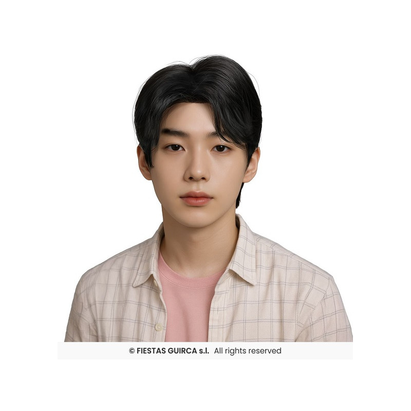 Parrucca K-POP STAR DEMONE Uomo Nera