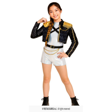 Costume K-POP STAR Nero - Tg 5/6 anni