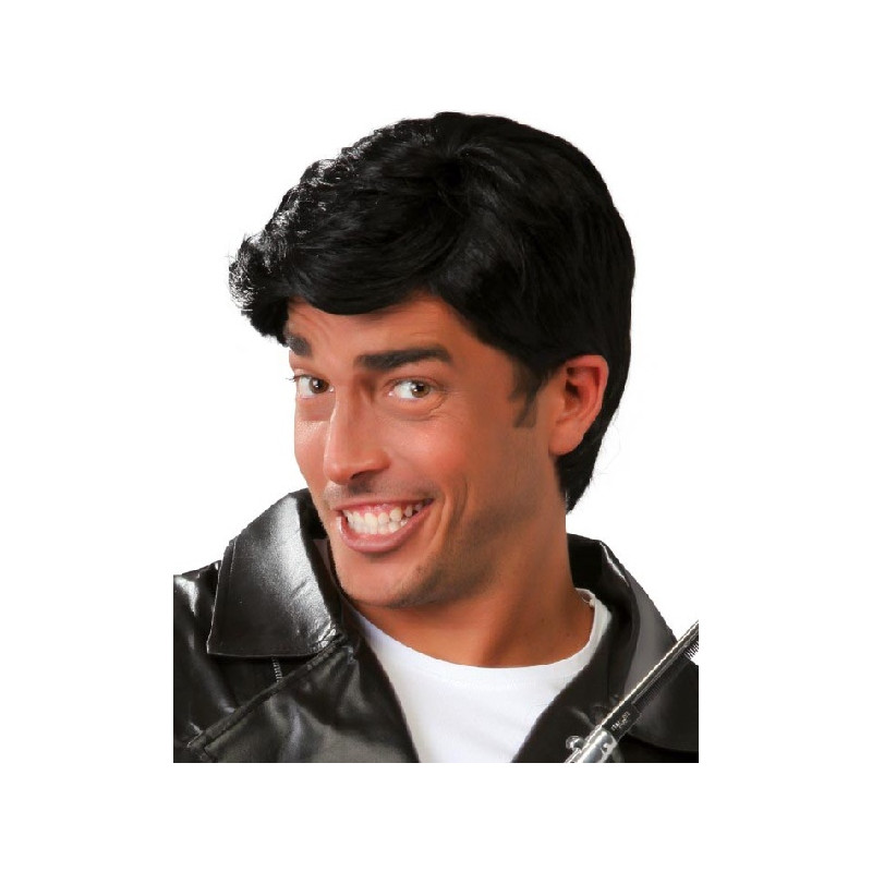 Parrucca Grease Uomo Nera