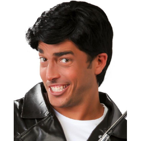 Parrucca Grease Uomo Nera