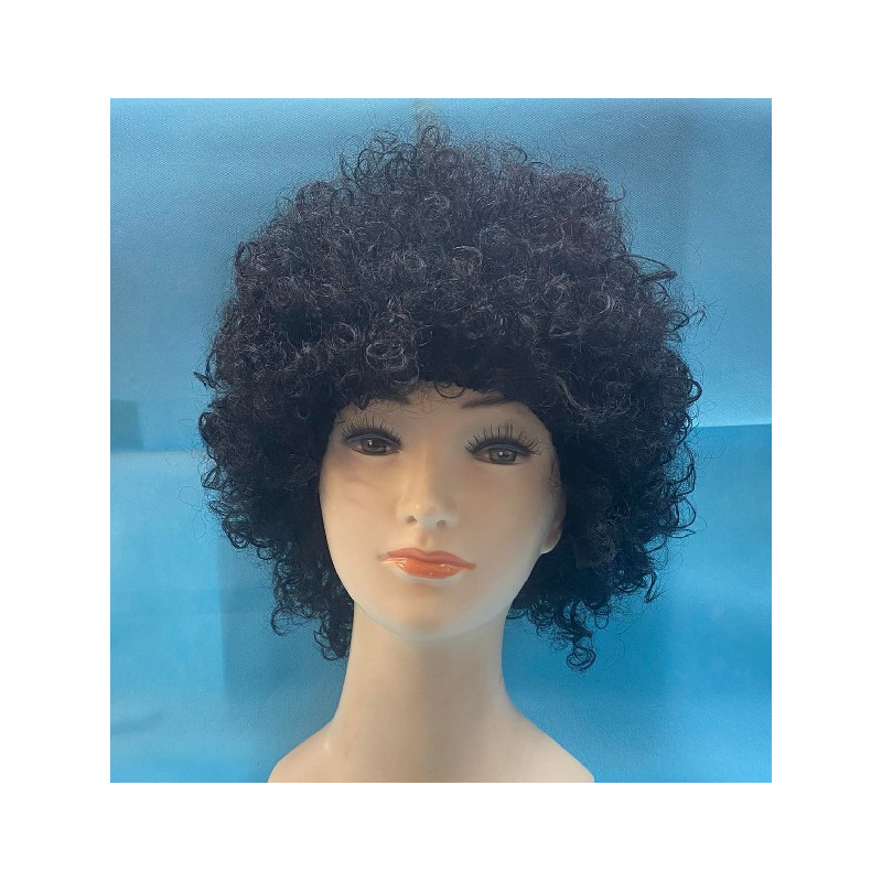 Parrucca Riccia Nera Bambino