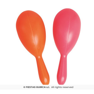 Maracas Ovale col ass 18 cm in plastica (cf. 2 pz)