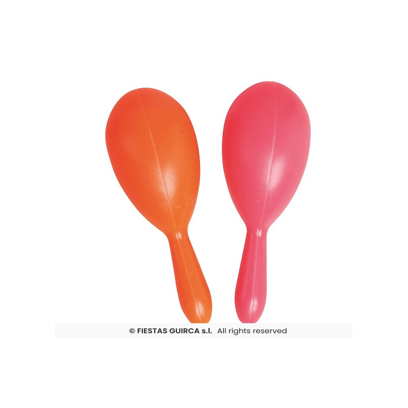Maracas Ovale col ass 18 cm in plastica (cf. 2 pz)