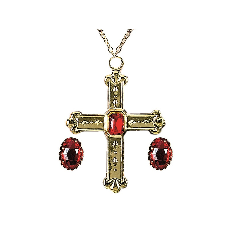 Set Cardinale - 3 pz (Collana con croce,2 anelli)