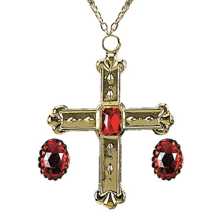 Set Cardinale - 3 pz (Collana con croce,2 anelli)