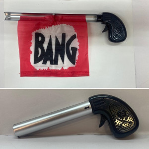 Pistola Bang con bandiera