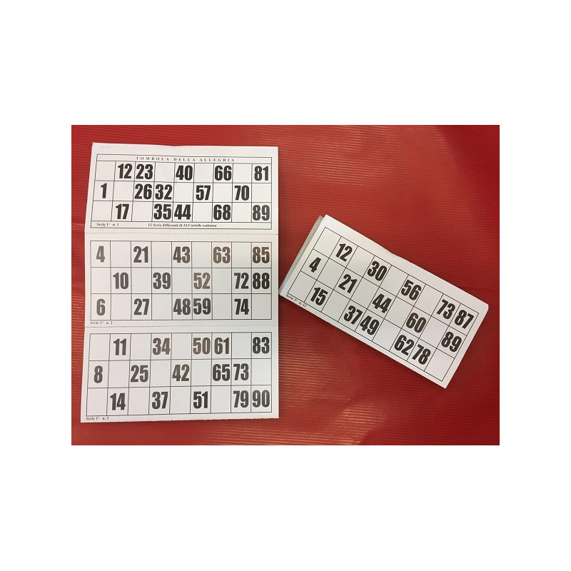 Cartelle Tombola - cf. 24 pz