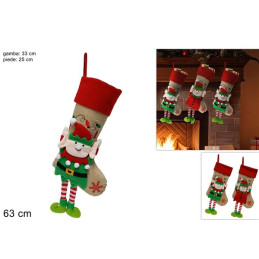 Calza Befana Elfo 63 cm - 2 mod ass
