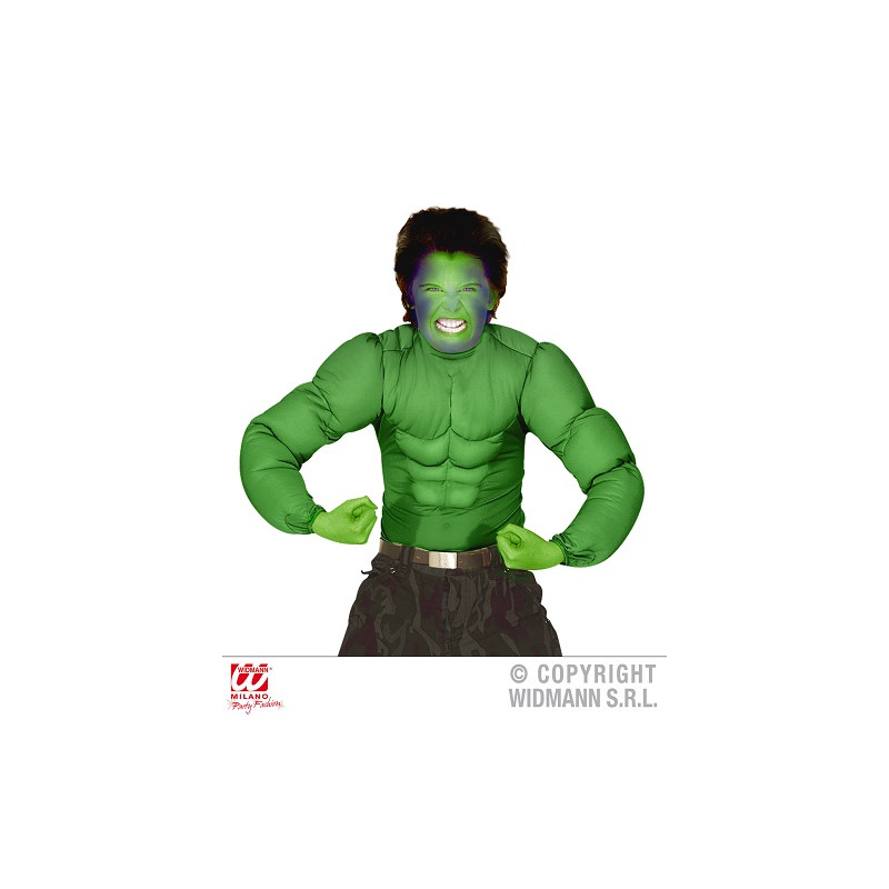 Camicia Muscoli HULK Verde - Tg L 11/13 anni 158 cm