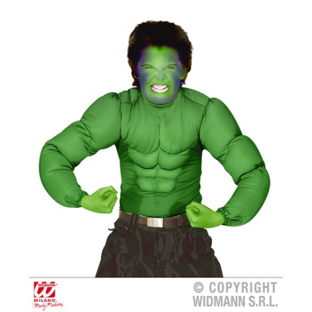 Camicia Muscoli HULK Verde - Tg L 11/13 anni 158 cm