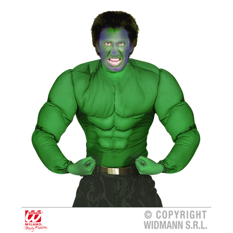 Camicia Muscoli HULK Verde - Tg L 52/54