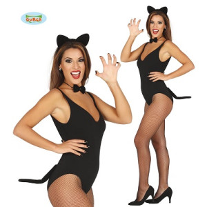 Set Gatto - 3 pz (Cerchietto,papillon,coda)