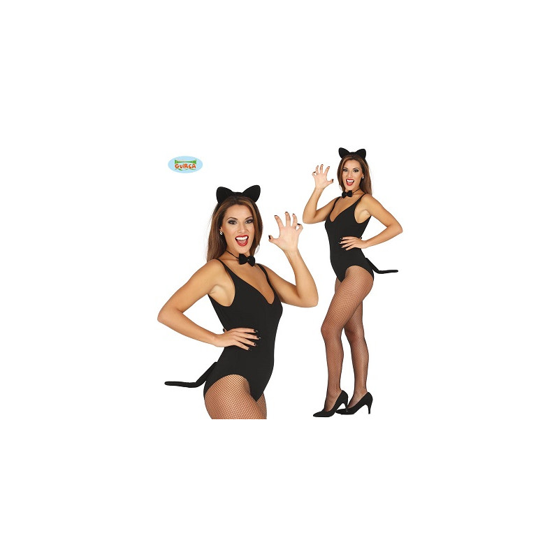 Set Gatto - 3 pz (Cerchietto,papillon,coda)