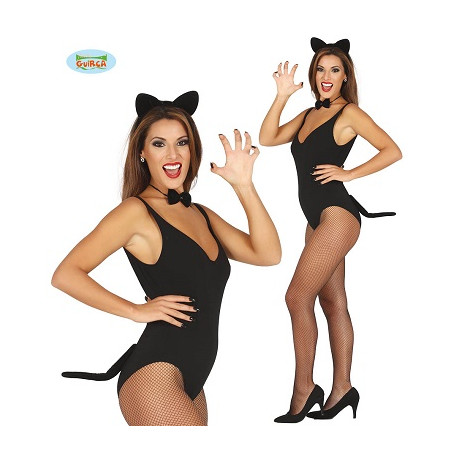 Set Gatto - 3 pz (Cerchietto,papillon,coda)