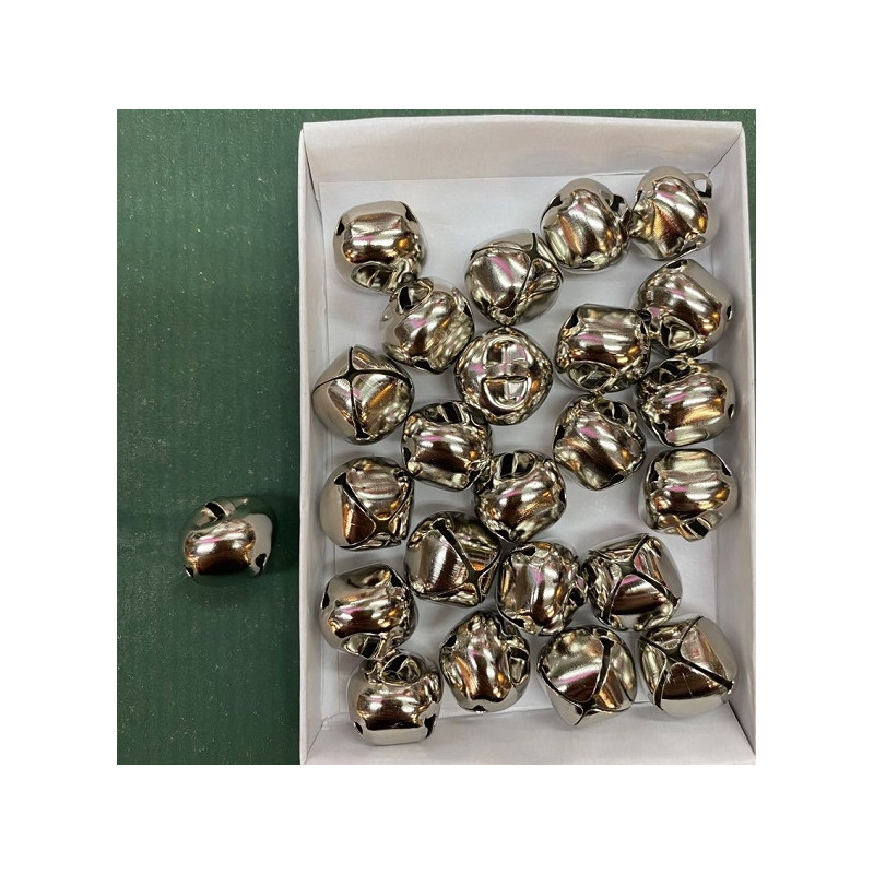 Campana a Bubbolo Argento 1,5 cm (cf. 24 pz) in metallo