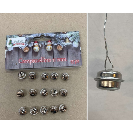 Campana a Bubbolo Argento 11 mm (cf. 15 pz) in metallo