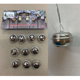 Campana a Bubbolo Argento 18 mm (cf. 10 pz) in metallo