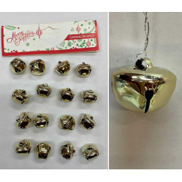 Campana a Bubbolo Oro in metallo 2 cm (cf. 16 pz)