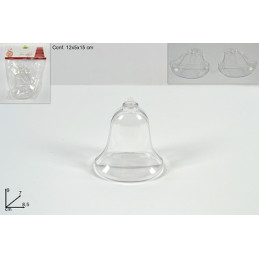 CAMPANA in Plastica Trasparente 9 cm