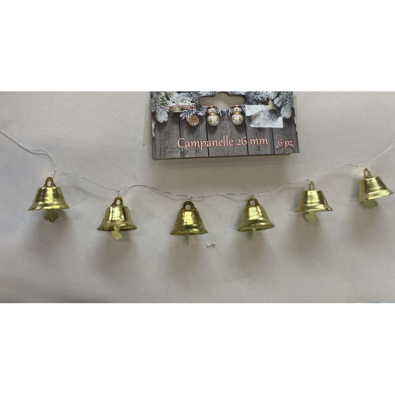 Campana Oro in metallo 26 mm (cf. 6 pz)