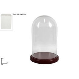 Campana Vuota con base Marrone 26x17 cm