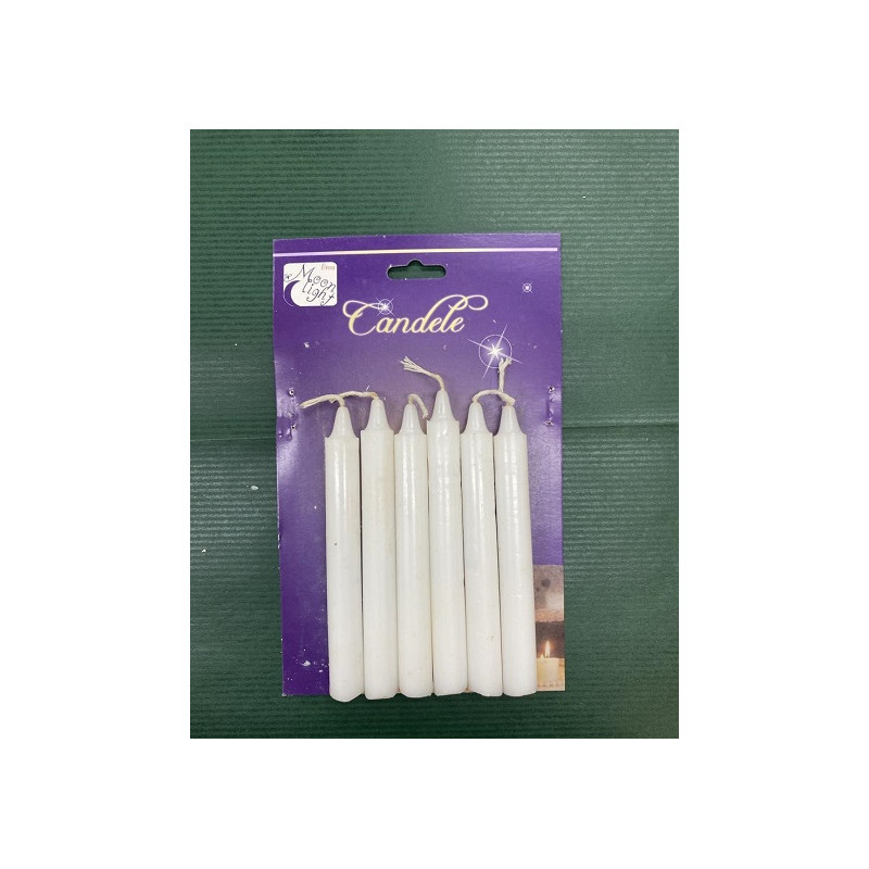 Candela Bianca 10 cm (cf. 6 pz)
