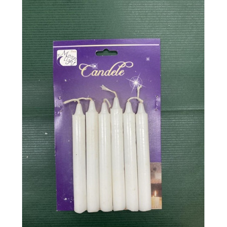 Candela Bianca 10 cm (cf. 6 pz)
