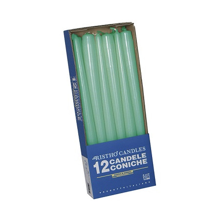 Candela Conica ACQUA MARINA TIFFANY 25 cm (cf. 10 pz)