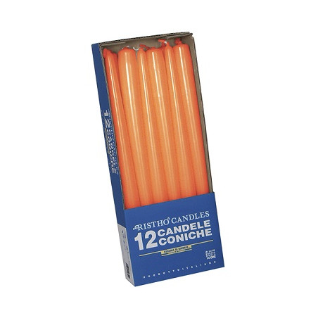 Candela Conica ARANCIONE 25 cm (cf. 10 pz)