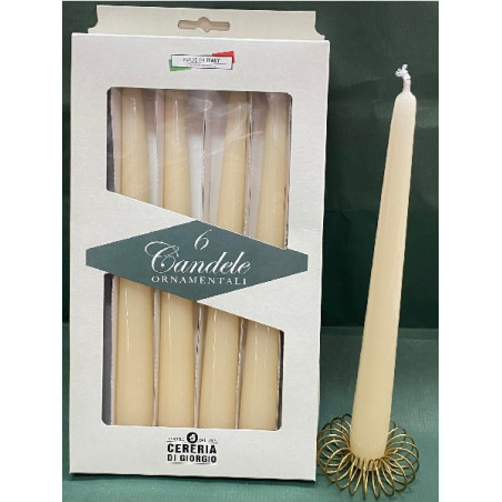 Candela Conica AVORIO 30 cm (cf. 6 pz)