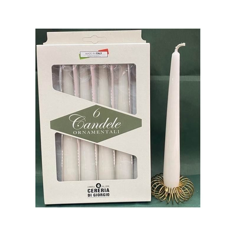 Candela Conica BIANCA (cf. 6 pz)