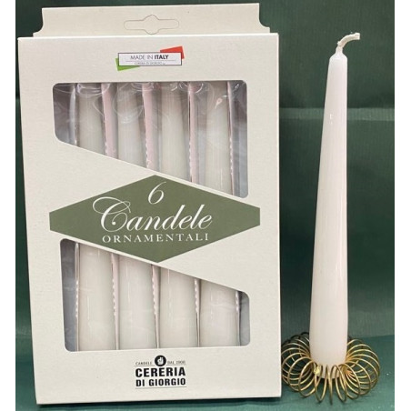 Candela Conica BIANCA (cf. 6 pz)