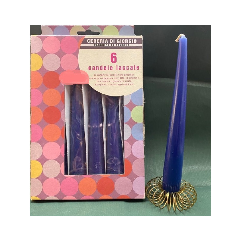Candela Conica BLU' (cf. 6 pz)