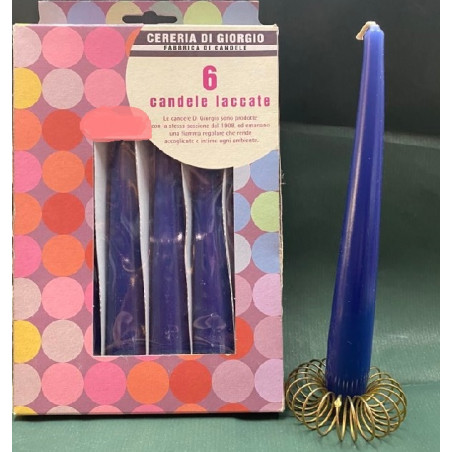 Candela Conica BLU' (cf. 6 pz)