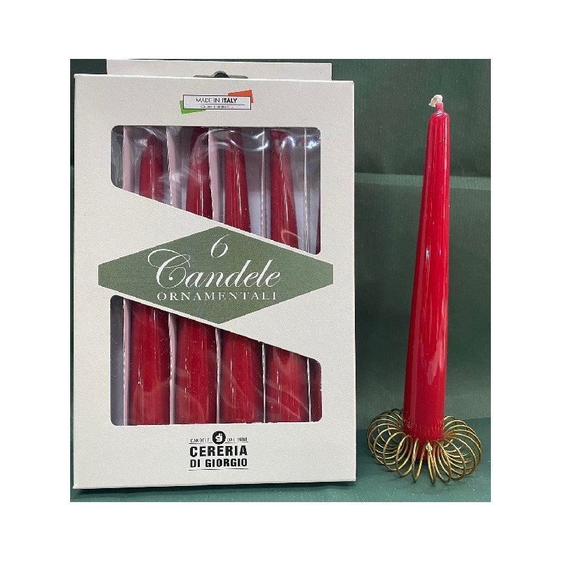 Candela Conica BORDEAUX (cf. 6 pz)