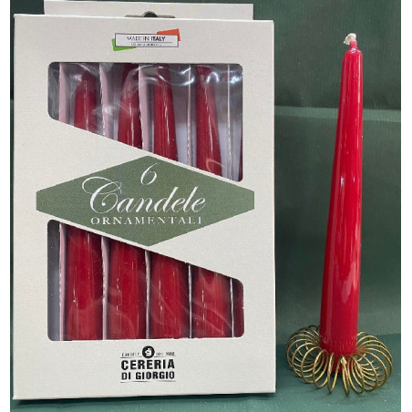 Candela Conica BORDEAUX (cf. 6 pz)